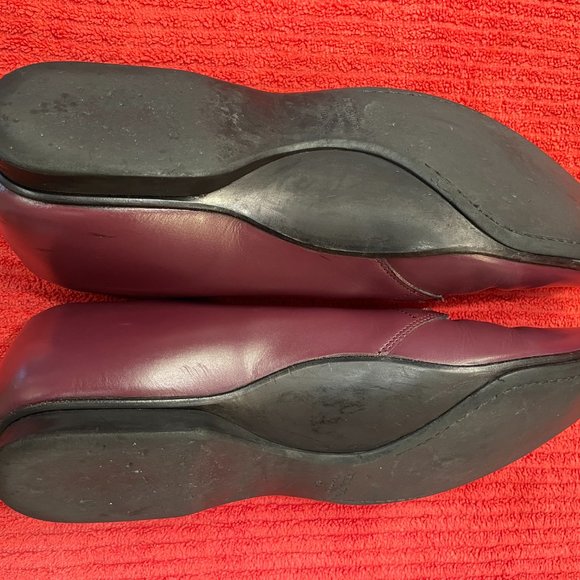 Prada Mens Dress Purple Leather Upper Rubber Soles Black Band Made In Italy